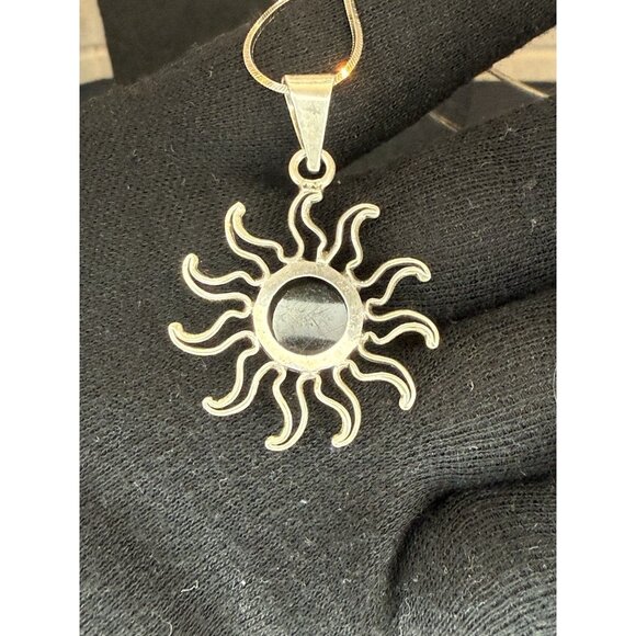 Vintage Charles Albert Sterling Silver 925 Abalone Sun Pendant B2 - Picture 10 of 16
